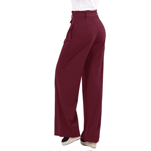 Wide Leg Pants High Waist Casual Loose Flowy Pants - Picture 4 of 8